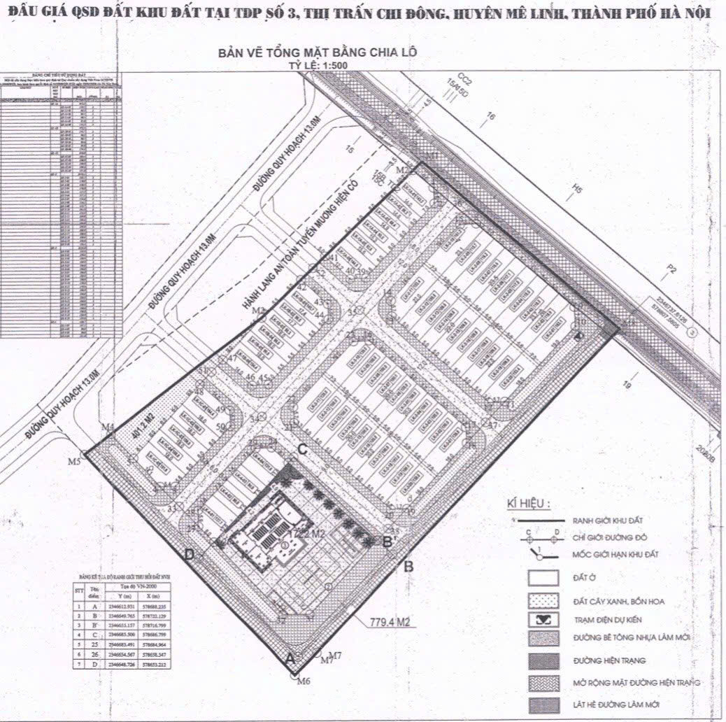 Lô góc 151m Tổ 3 Chi Đông