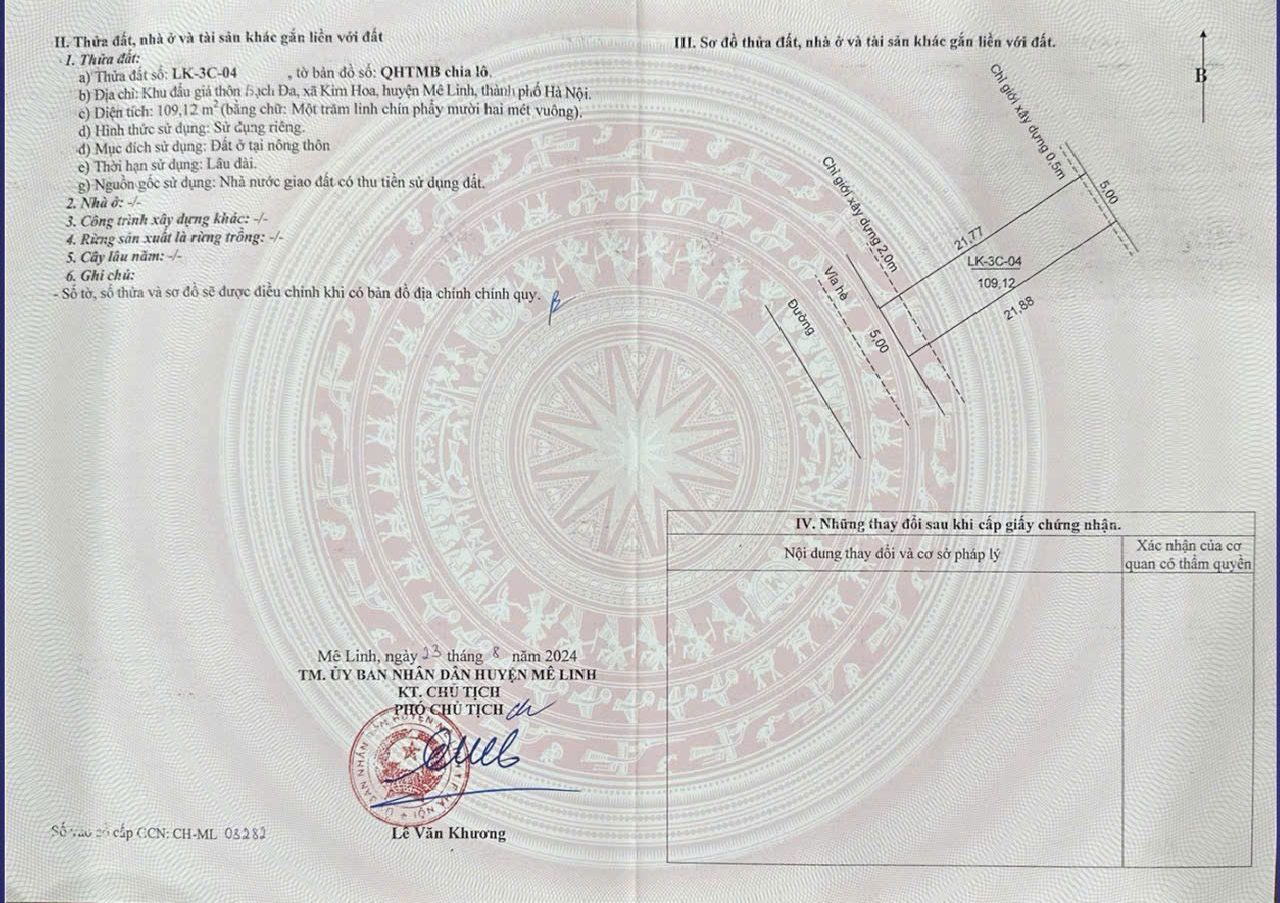 Đất đấu giá Bạch Đa Kim Hoa 109m LK3C 4 dau gia bach da kim hoa LK3C 04 rotated