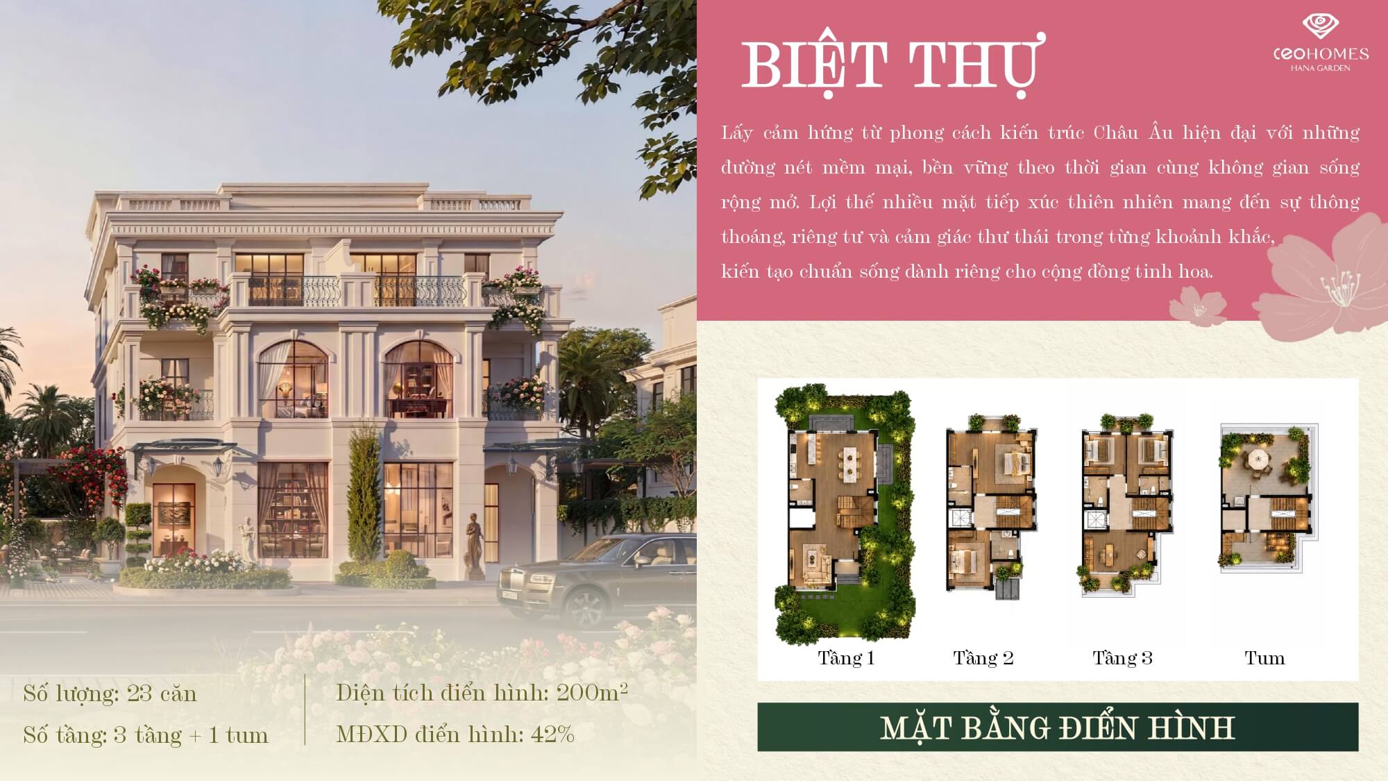 biet thu ceohomes hana garden me linh