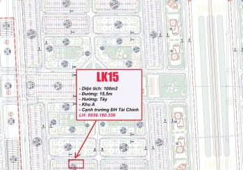 BÁN GẤP ĐẤT LIỀN KỀ LK15 KHU A CIENCO 5 MÊ LINH – 100M², GIÁ 60 TRIỆU/M²
